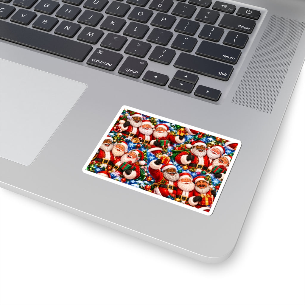 Festive Santa Claus Christmas Kiss-Cut Sticker