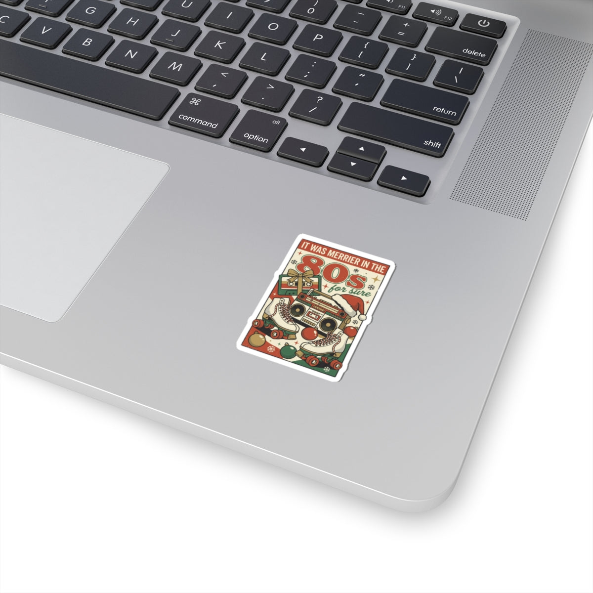 Retro Christmas 80s Nostalgia Kiss-Cut Sticker