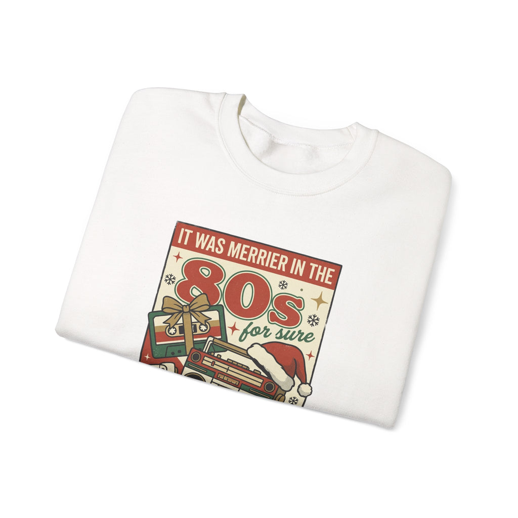 Retro Christmas 80s Boombox Sweatshirt | Vintage Holiday