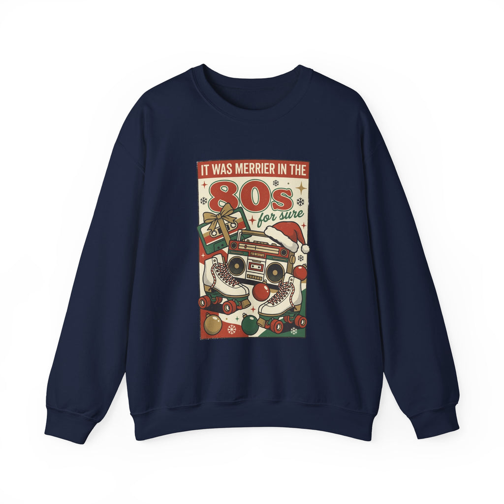 Retro Christmas 80s Boombox Sweatshirt | Vintage Holiday
