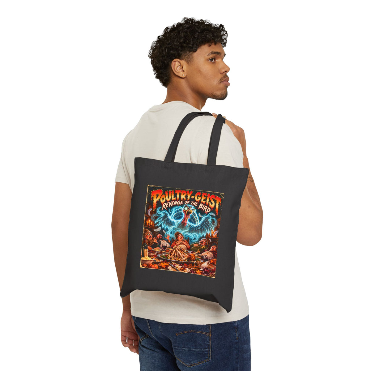 Poultry-Geist: Revenge of the Bird Thanksgiving Canvas Tote Bag