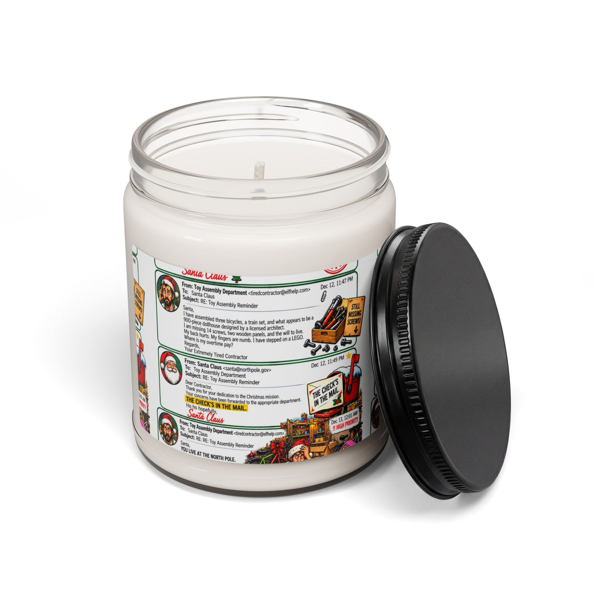 Santa’s Workshop Email Chain Soy Candle, 9 oz