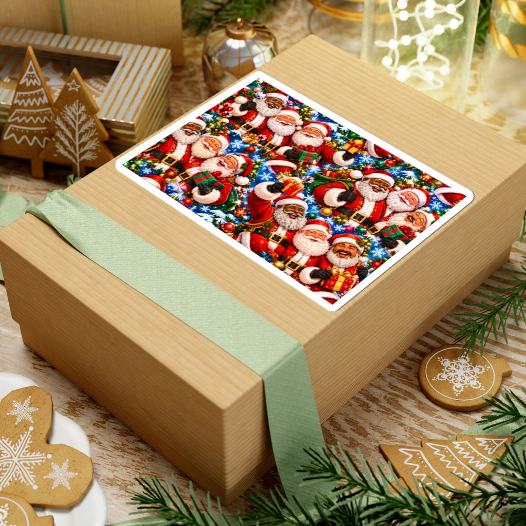 Festive Santa Claus Christmas Kiss-Cut Sticker