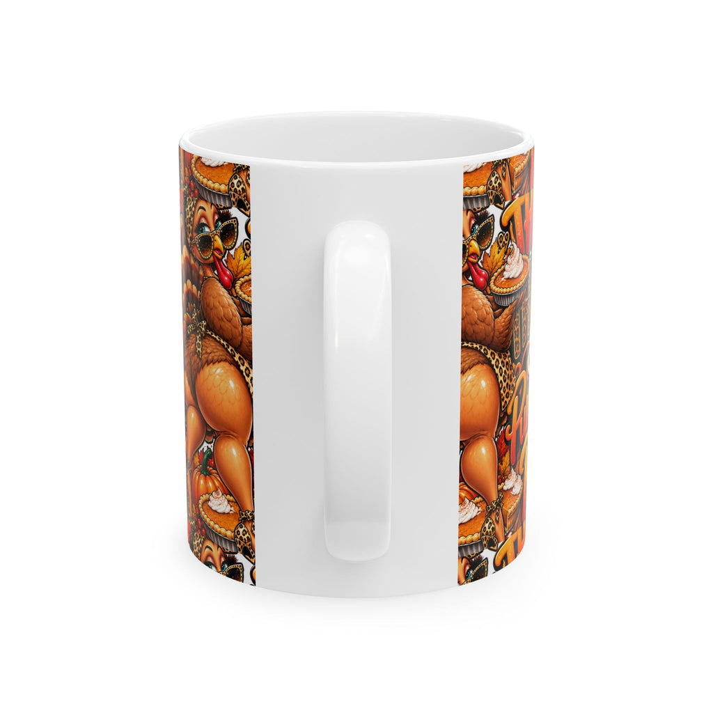Funny Thanksgiving Turkey Pumpkin Pie Mug