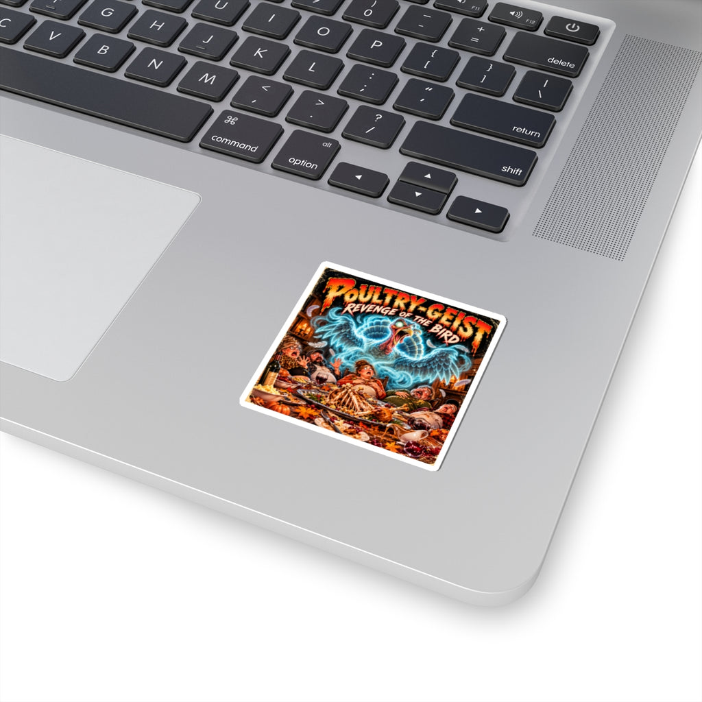 Poultry-Geist: Revenge of the Bird Thanksgiving Movie Poster Sticker