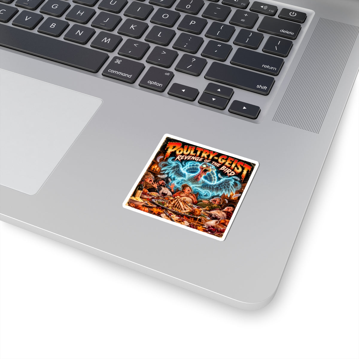 Poultry-Geist: Revenge of the Bird Thanksgiving Movie Poster Sticker