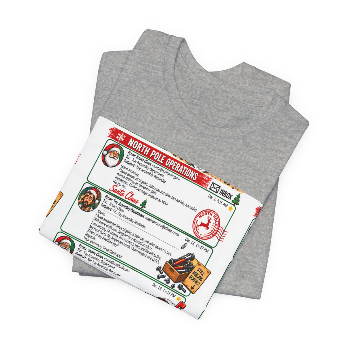 Santa’s Workshop Email Chain Graphic Tee