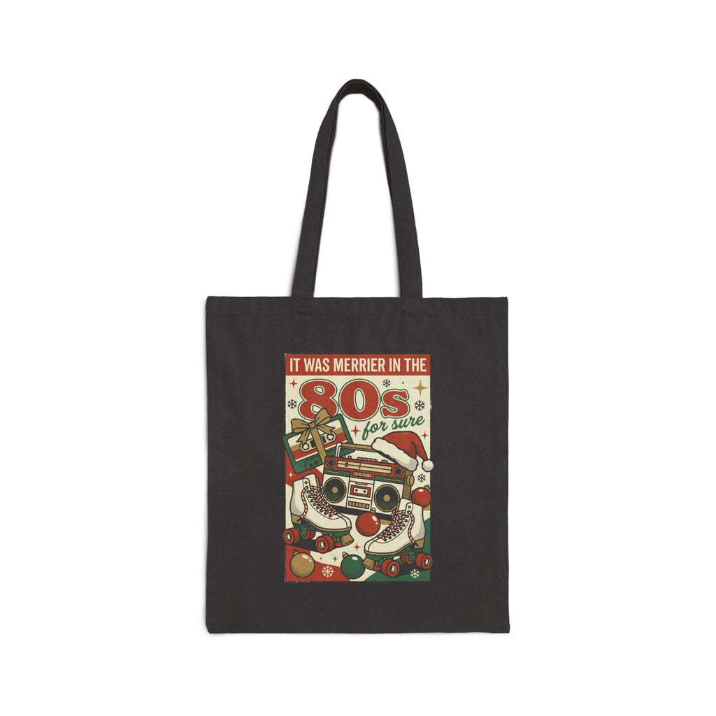 Retro Christmas Radio Tote Bag, Vintage Holiday Design