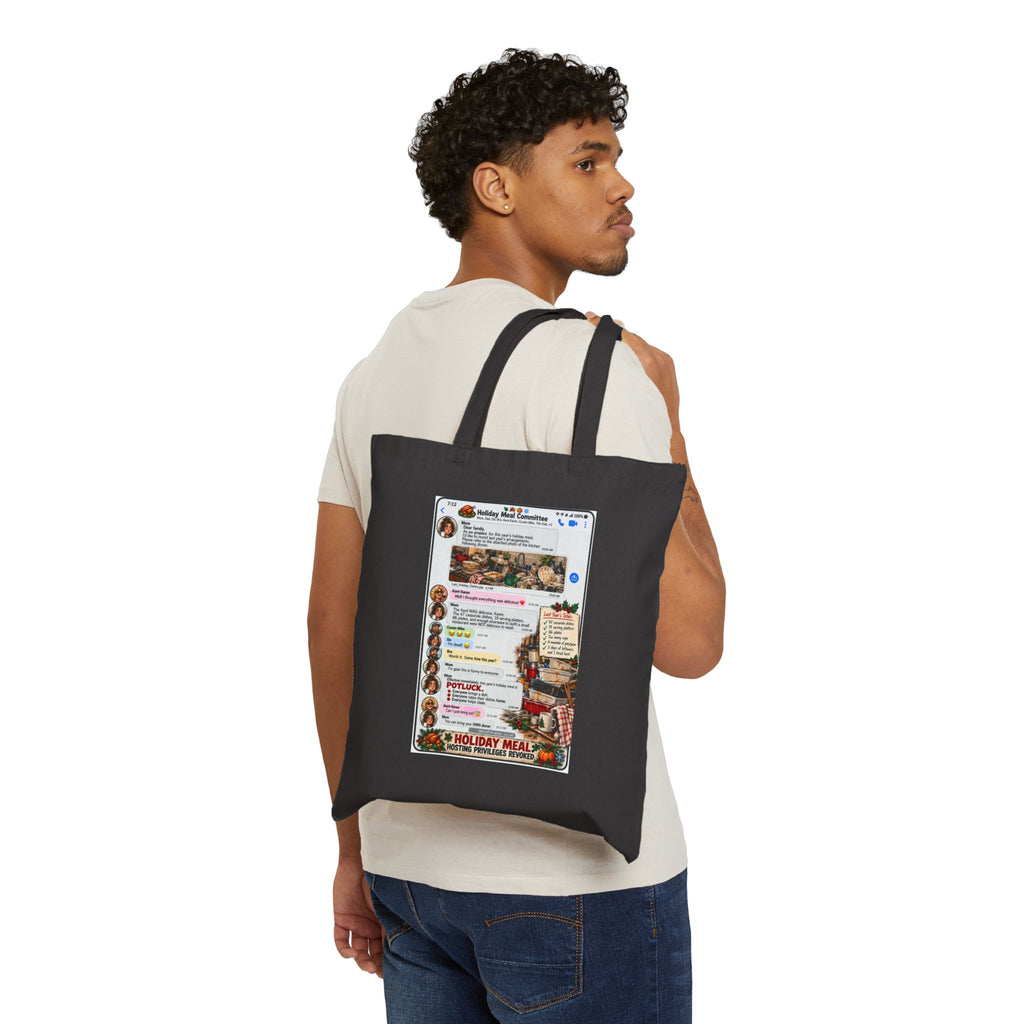 Vintage Holiday Meal Recipe Cotton Canvas Tote Bag