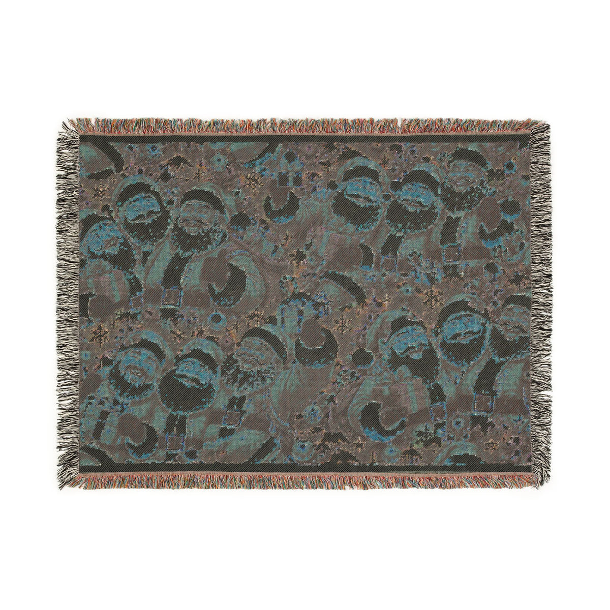 Festive Santa Claus Woven Blanket