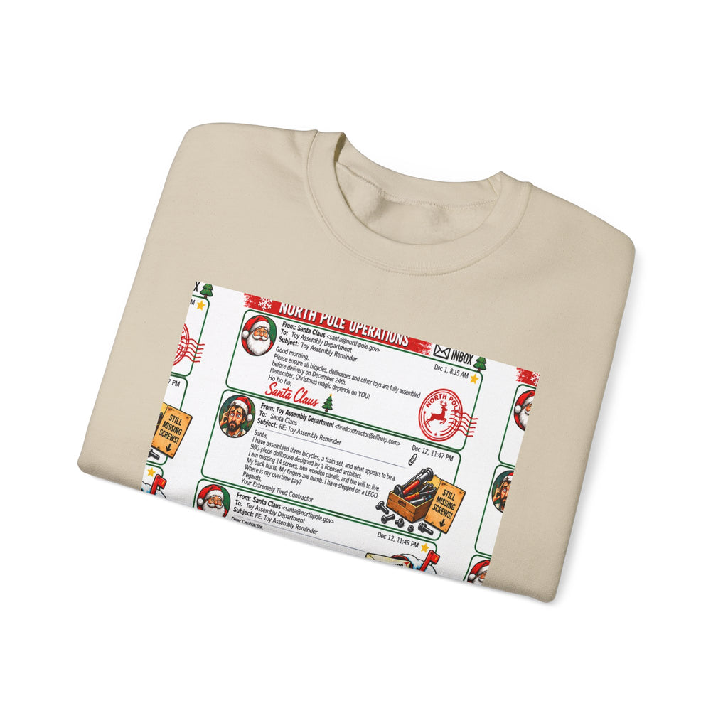 Santa’s Workshop Email Chain Crewneck Sweatshirt