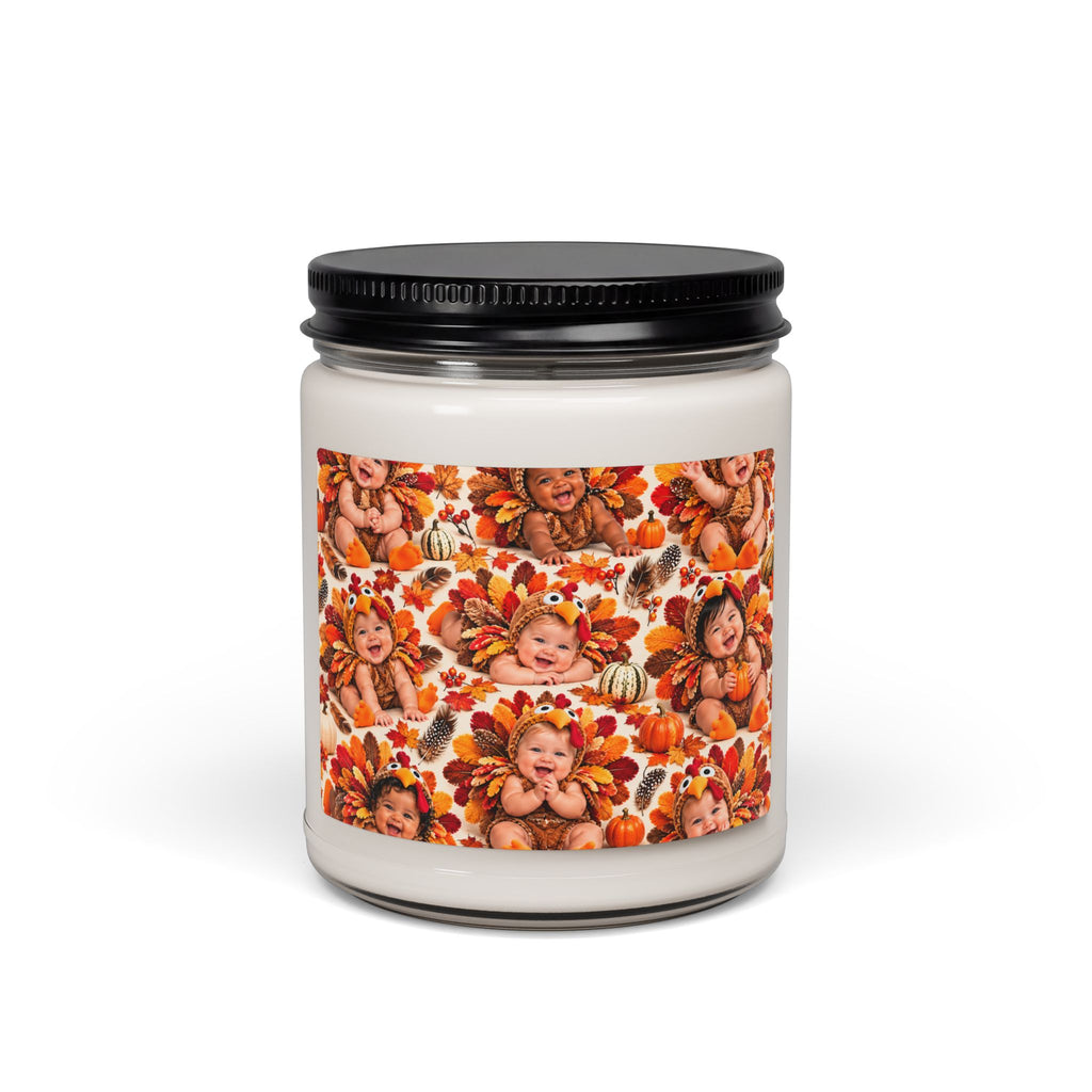 Thanksgiving Turkey Baby Pattern Soy Candle – ChaoticThreads