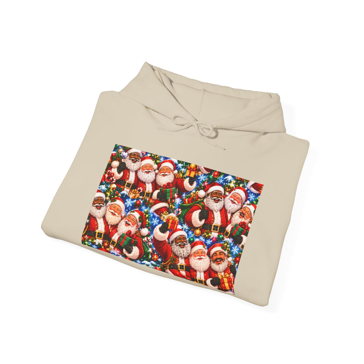 Festive Santa Collage Christmas Hoodie