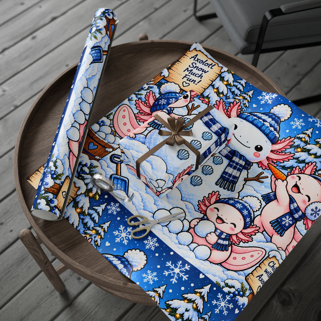 Axolotl Snow Much Fun! Winter Wrapping Paper