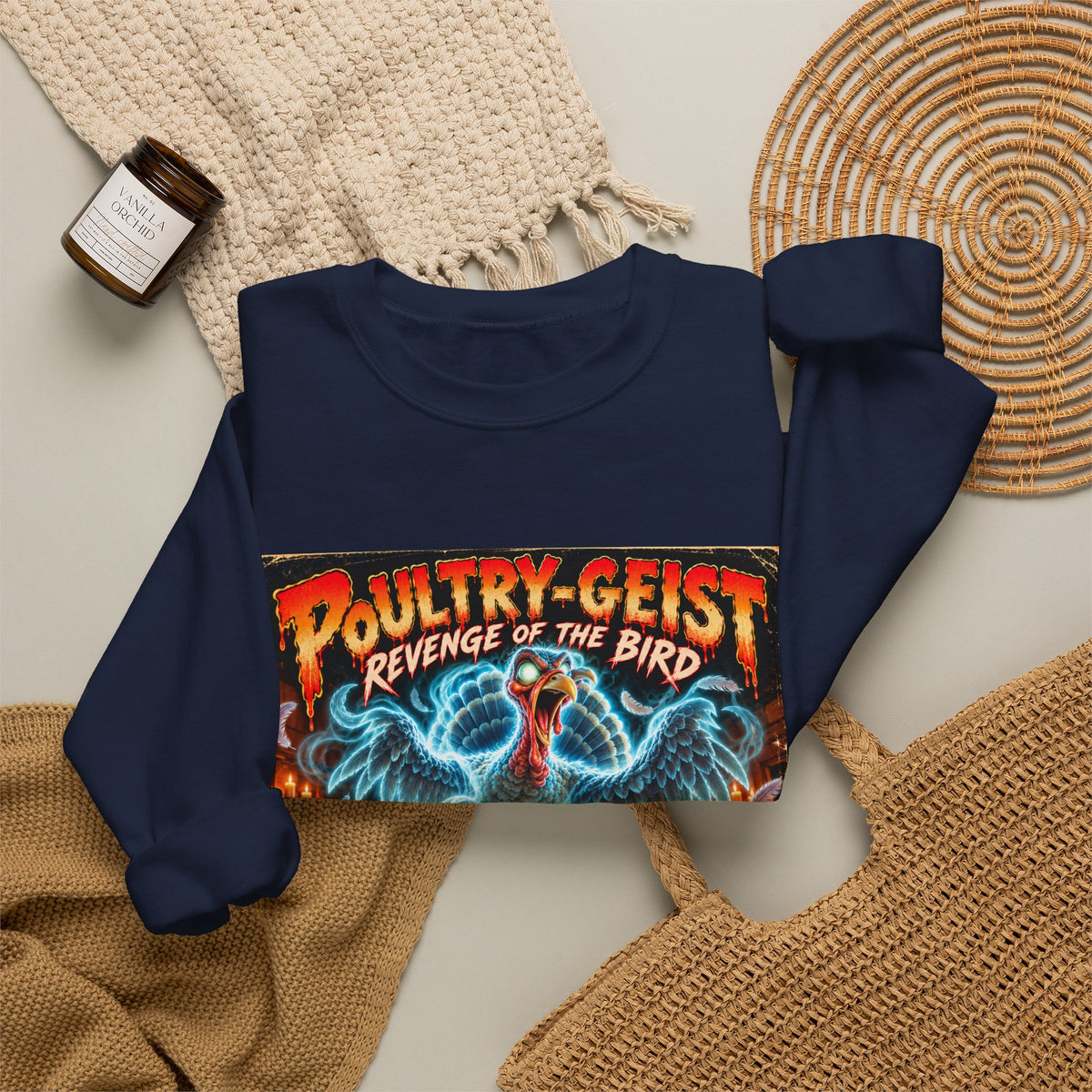 Poultry-Geist: Revenge of the Bird Thanksgiving Crewneck Sweatshirt