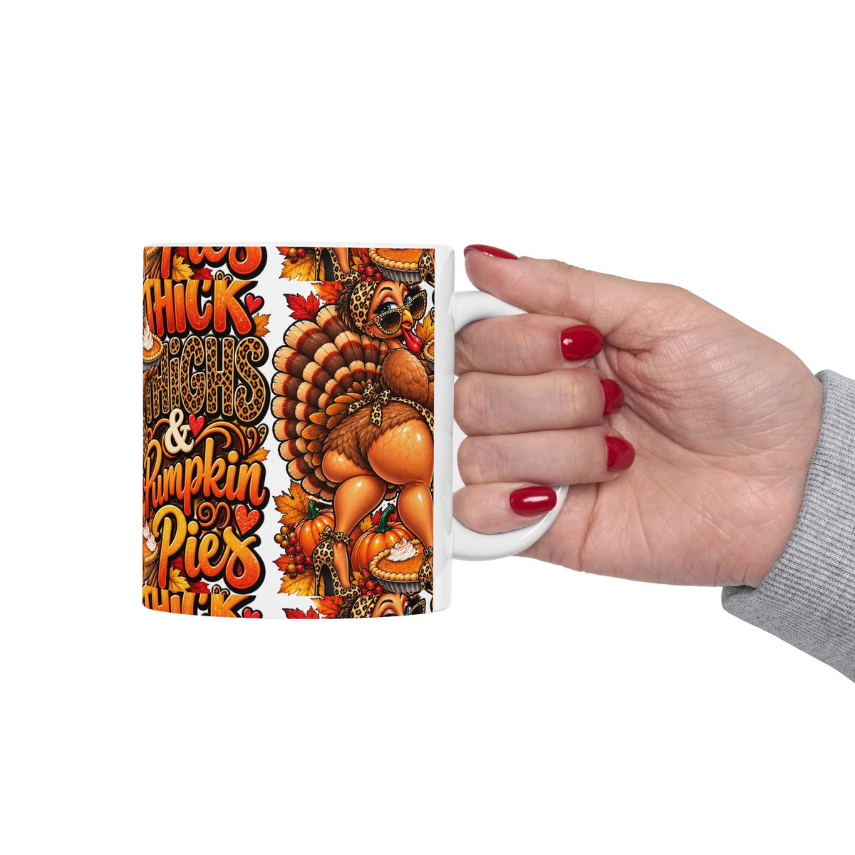 Funny Thanksgiving Turkey Pumpkin Pie Mug
