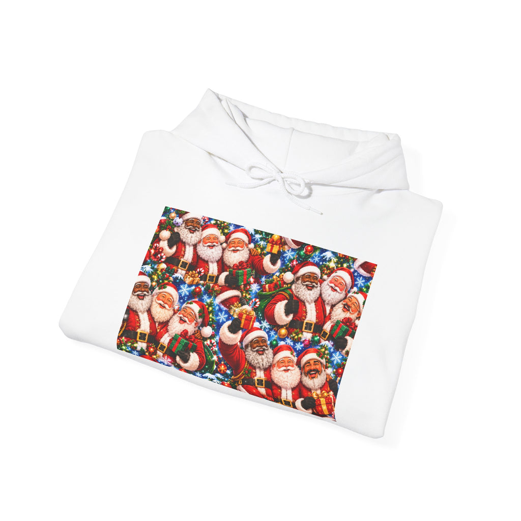 Festive Santa Collage Christmas Hoodie