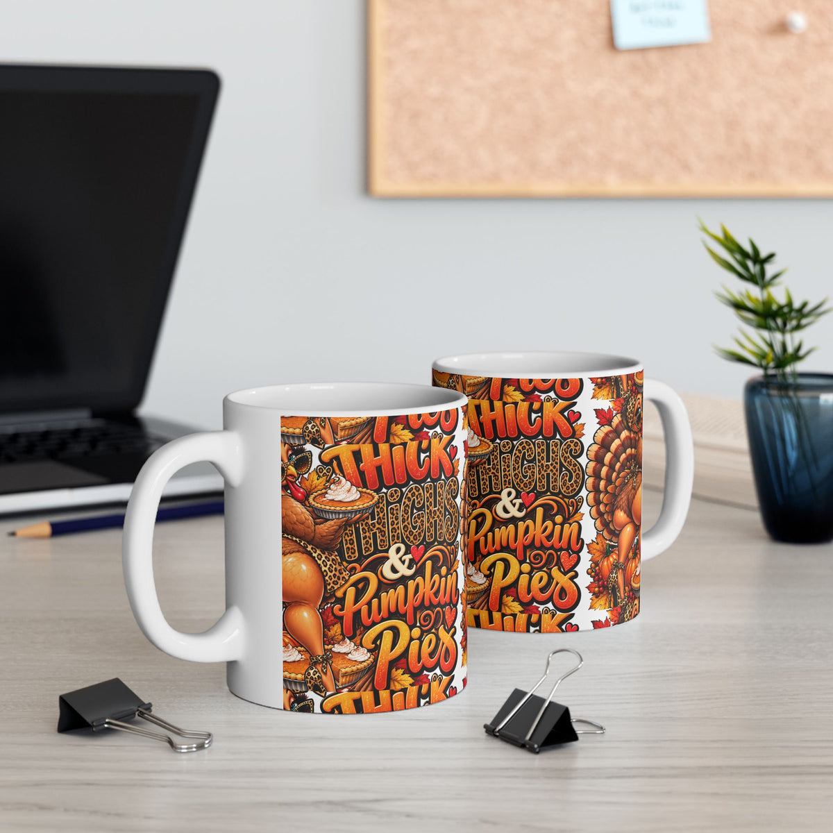 Funny Thanksgiving Turkey Pumpkin Pie Mug