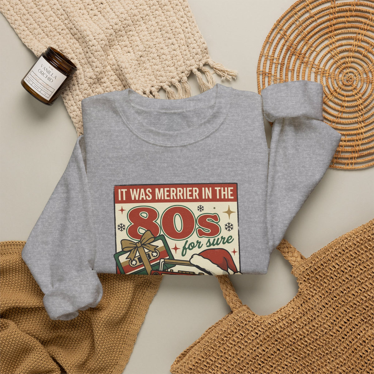 Retro Christmas 80s Boombox Sweatshirt | Vintage Holiday