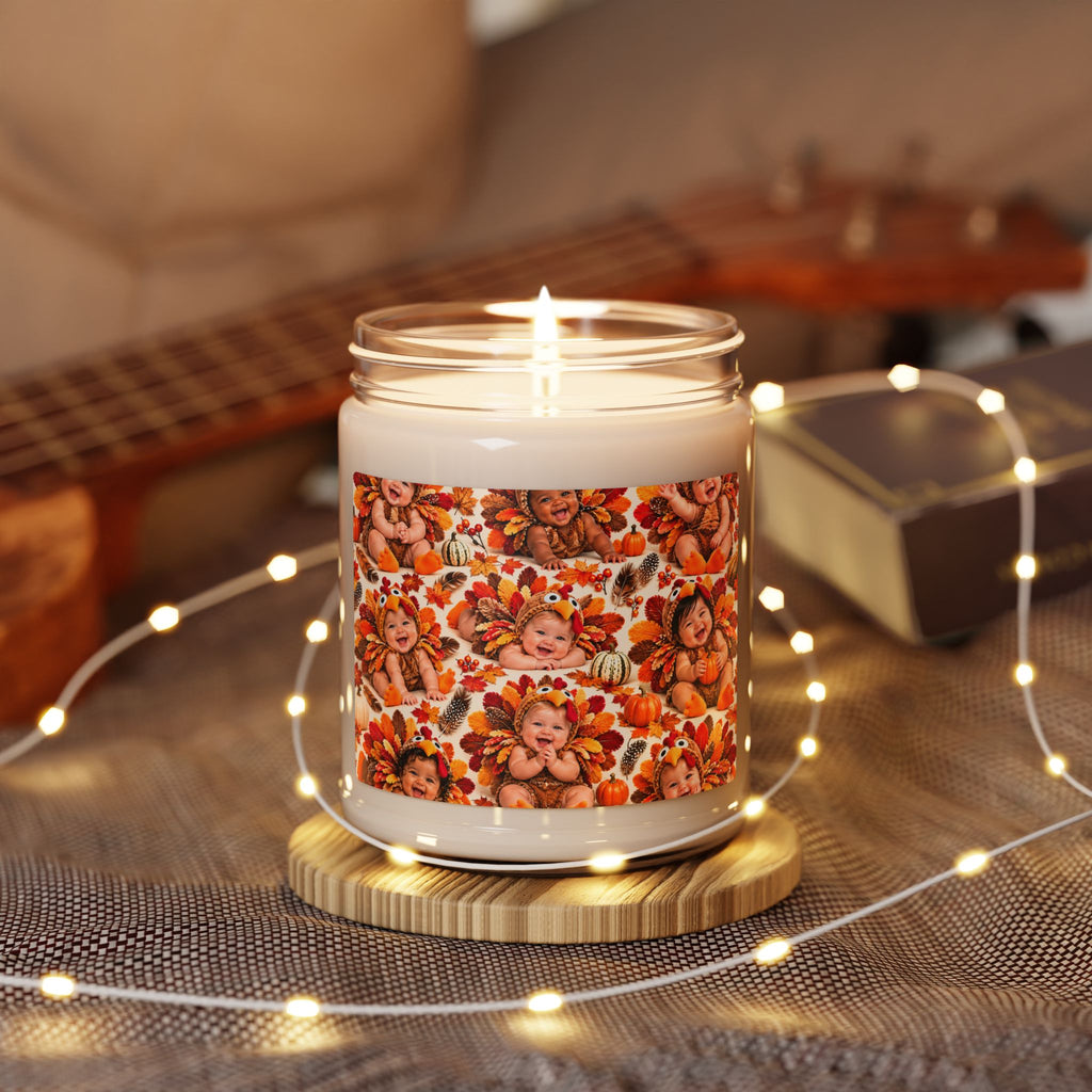 Thanksgiving Turkey Baby Pattern Soy Candle – ChaoticThreads
