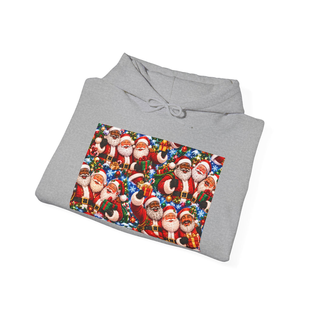 Festive Santa Collage Christmas Hoodie