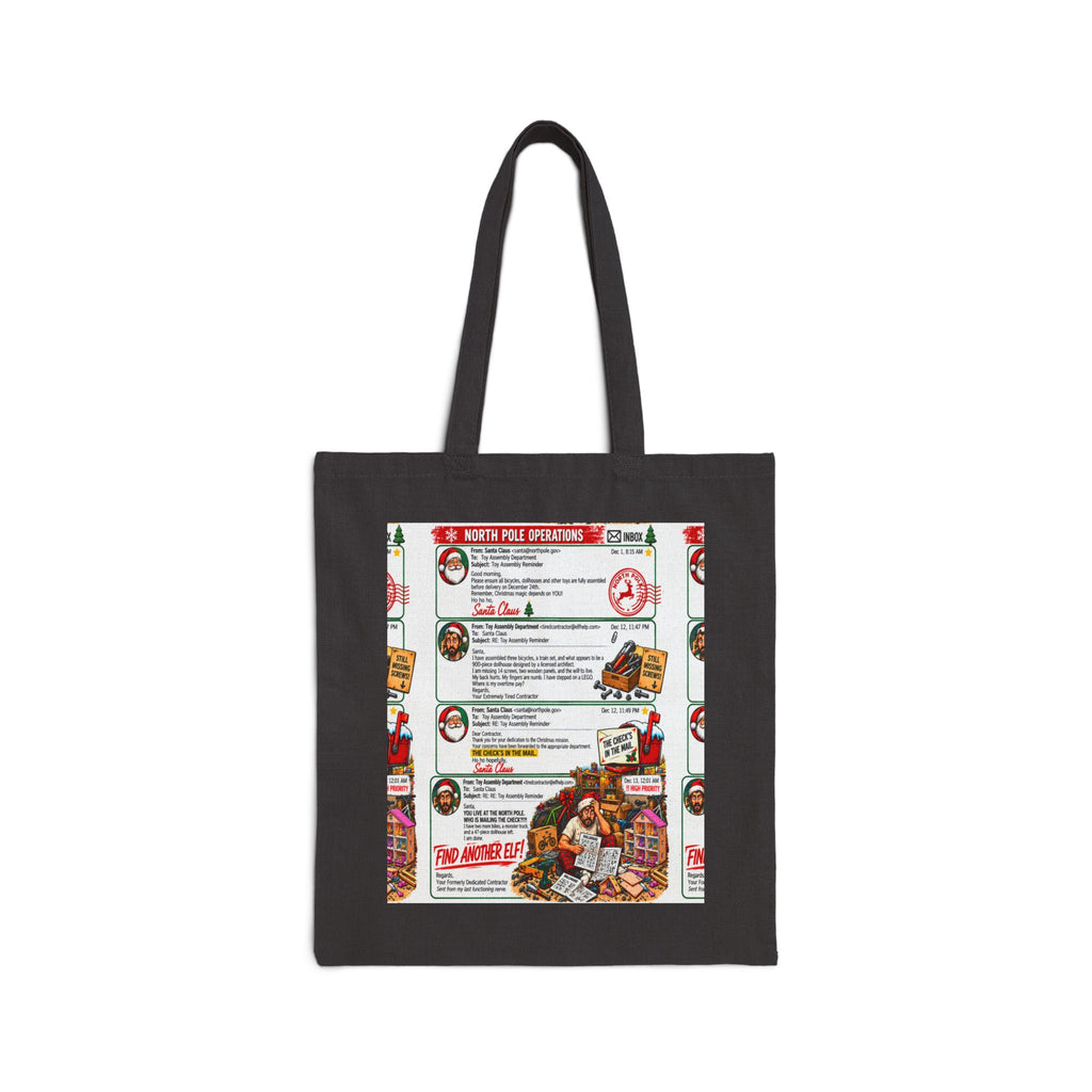 Santa’s Workshop Email Chain Canvas Tote Bag
