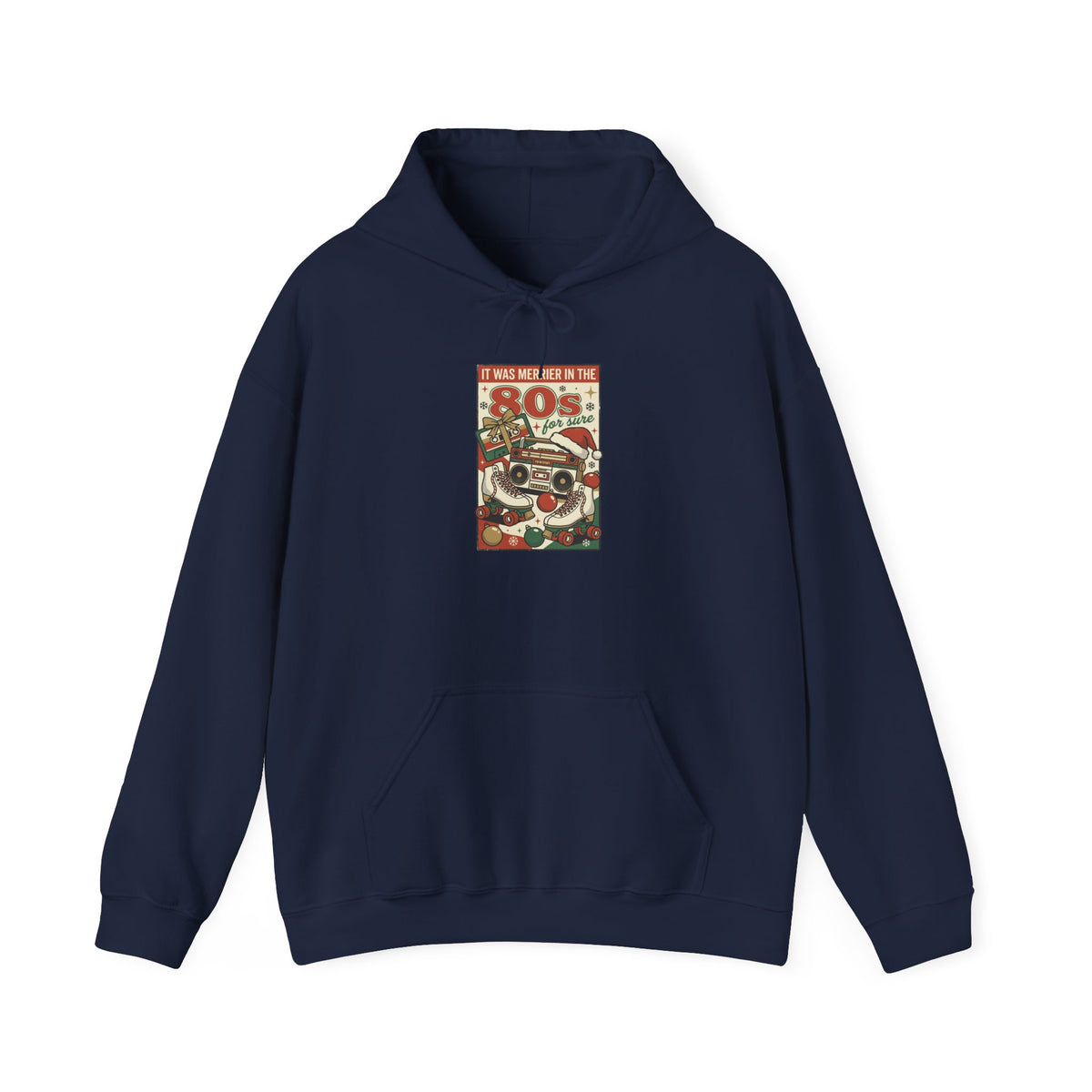 Retro Christmas Santa Poster Hoodie | Vintage Holiday Style