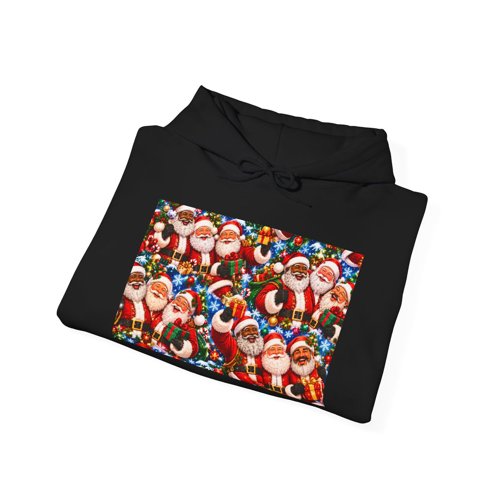 Festive Santa Collage Christmas Hoodie