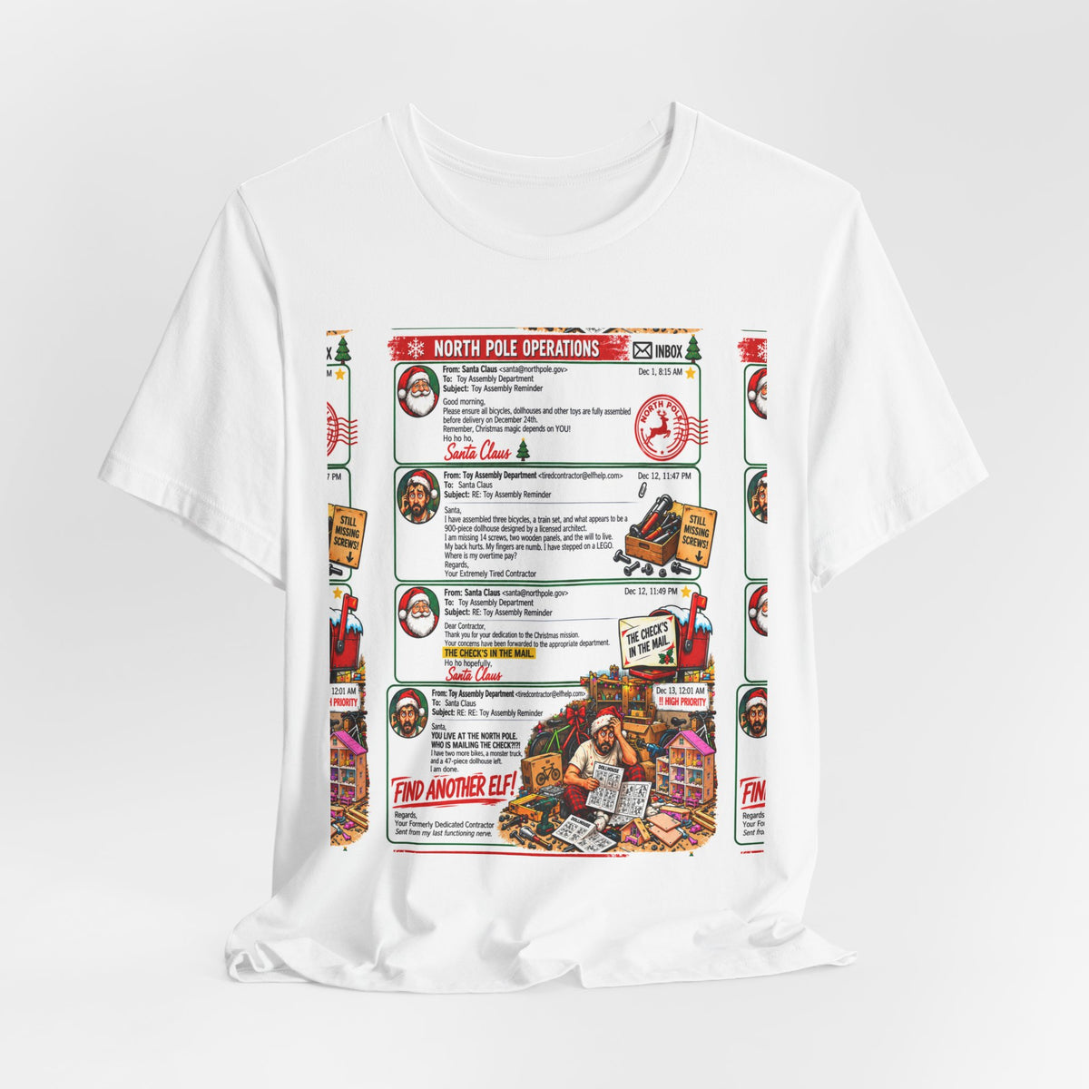 Santa’s Workshop Email Chain Graphic Tee