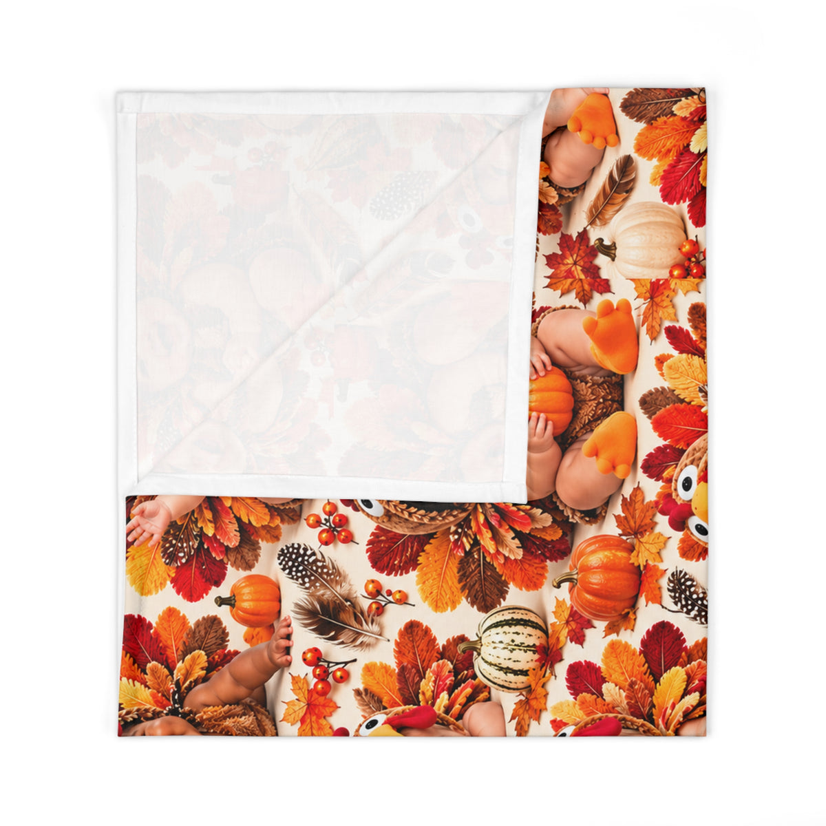 Thanksgiving Turkey Baby Pattern Swaddle Blanket