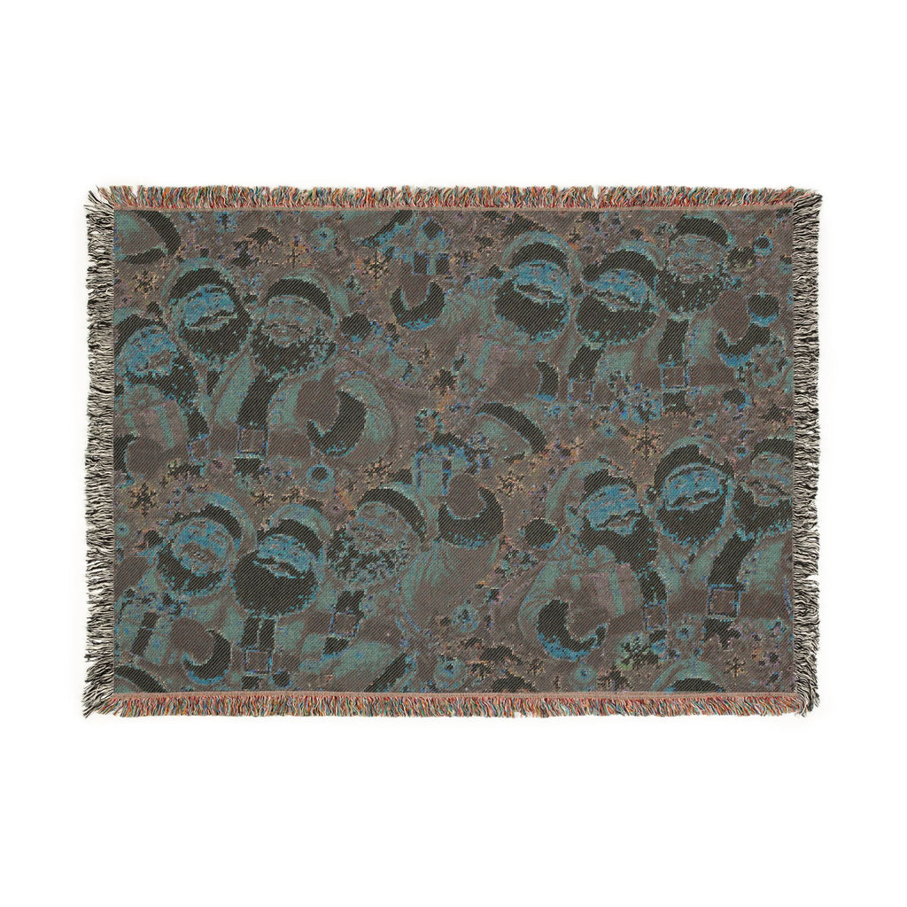 Festive Santa Claus Woven Blanket