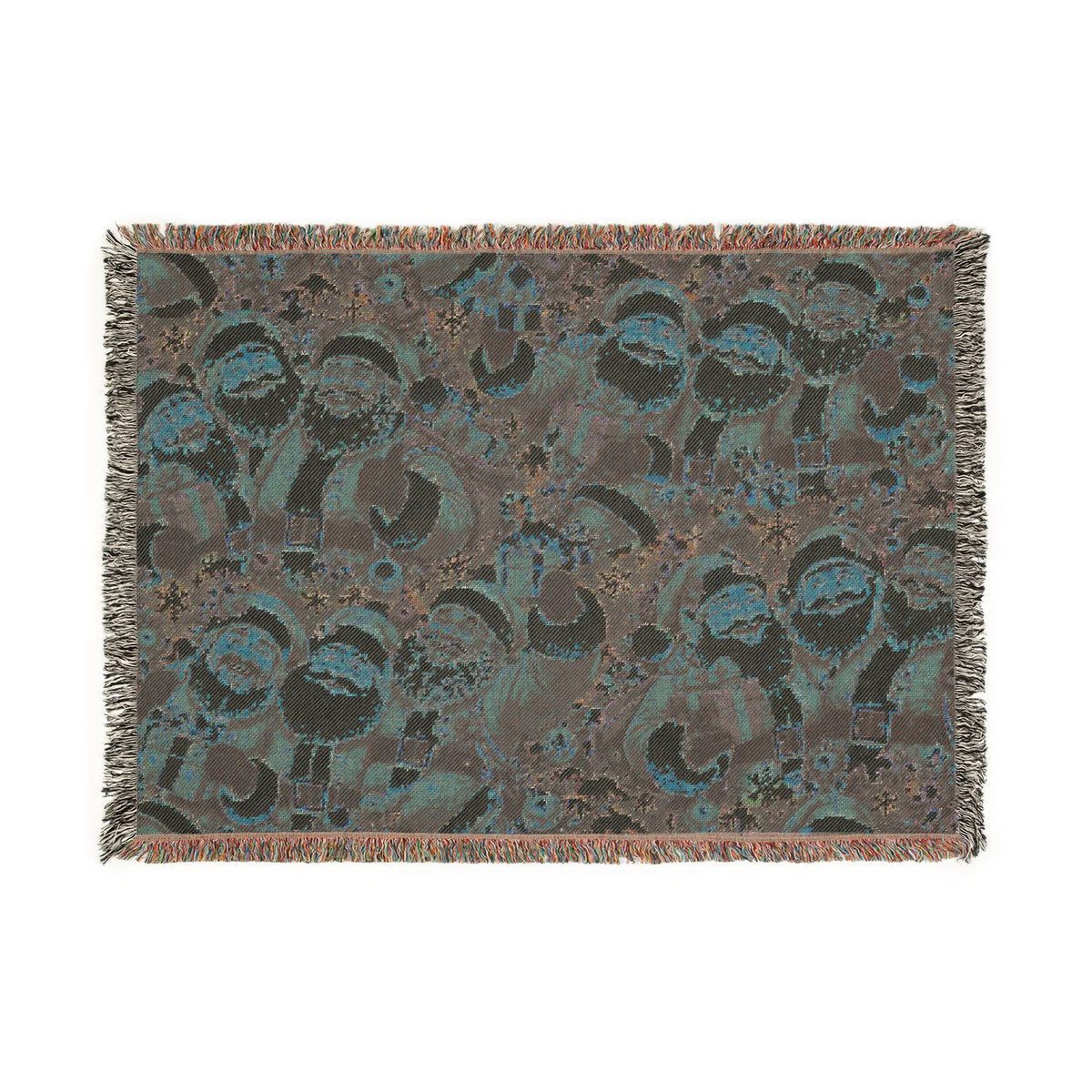 Festive Santa Claus Woven Blanket