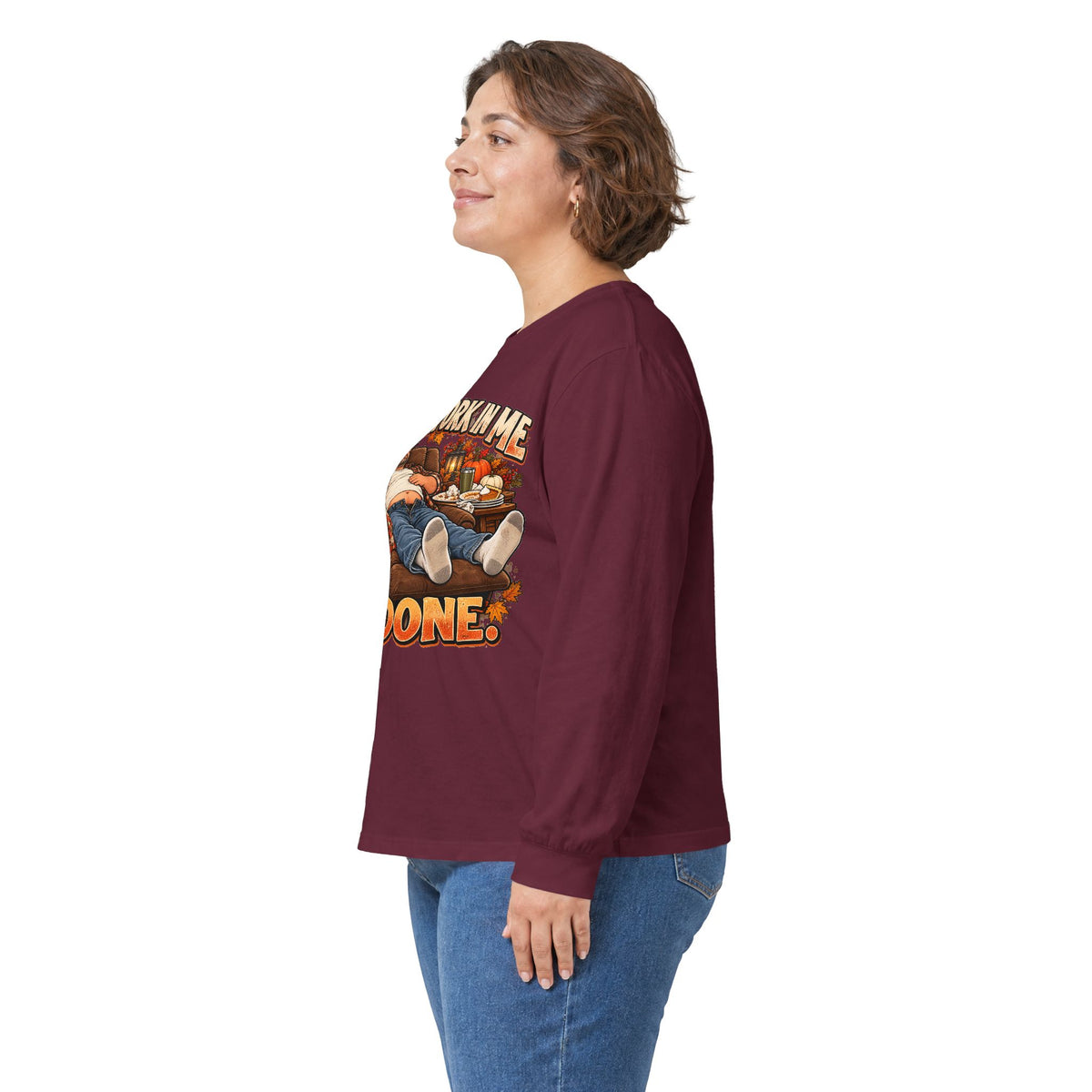 Stick a Fork in Me I’m Done Funny Foodie Long Sleeve Tee