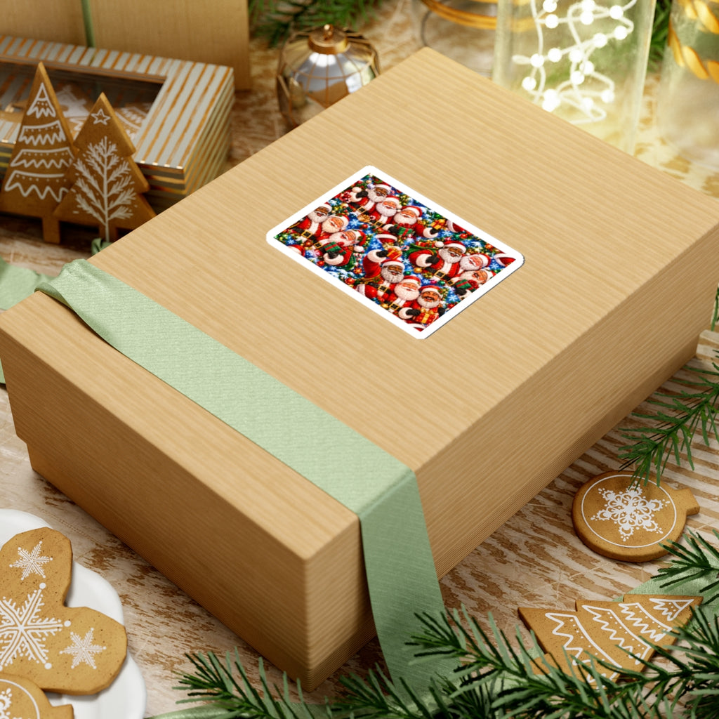 Festive Santa Claus Christmas Kiss-Cut Sticker