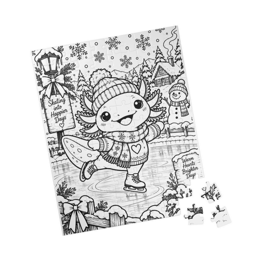 Winter Skating Axolotl Holiday Puzzle