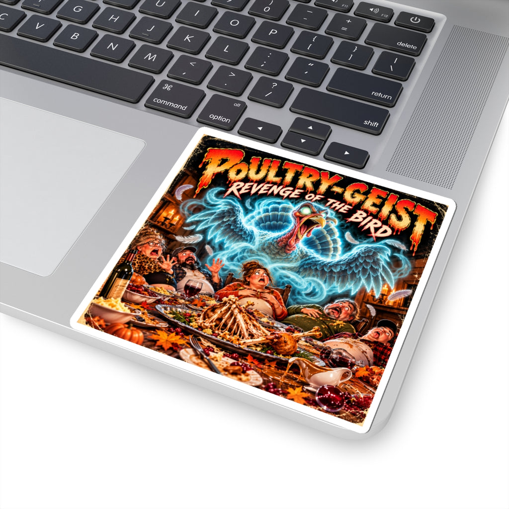 Poultry-Geist: Revenge of the Bird Thanksgiving Movie Poster Sticker