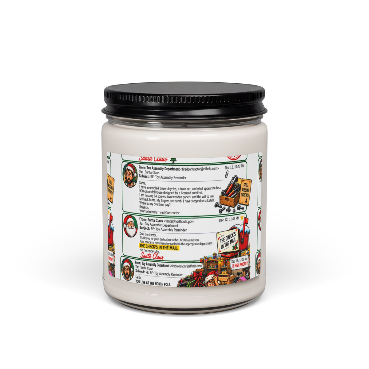 Santa’s Workshop Email Chain Soy Candle, 9 oz