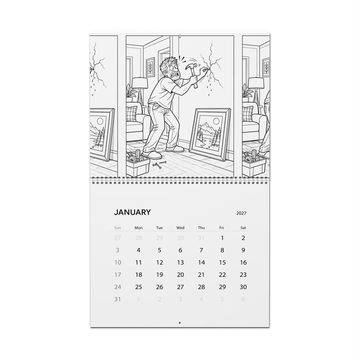 2027 Wall Calendar – Funny Everyday Life Illustrations