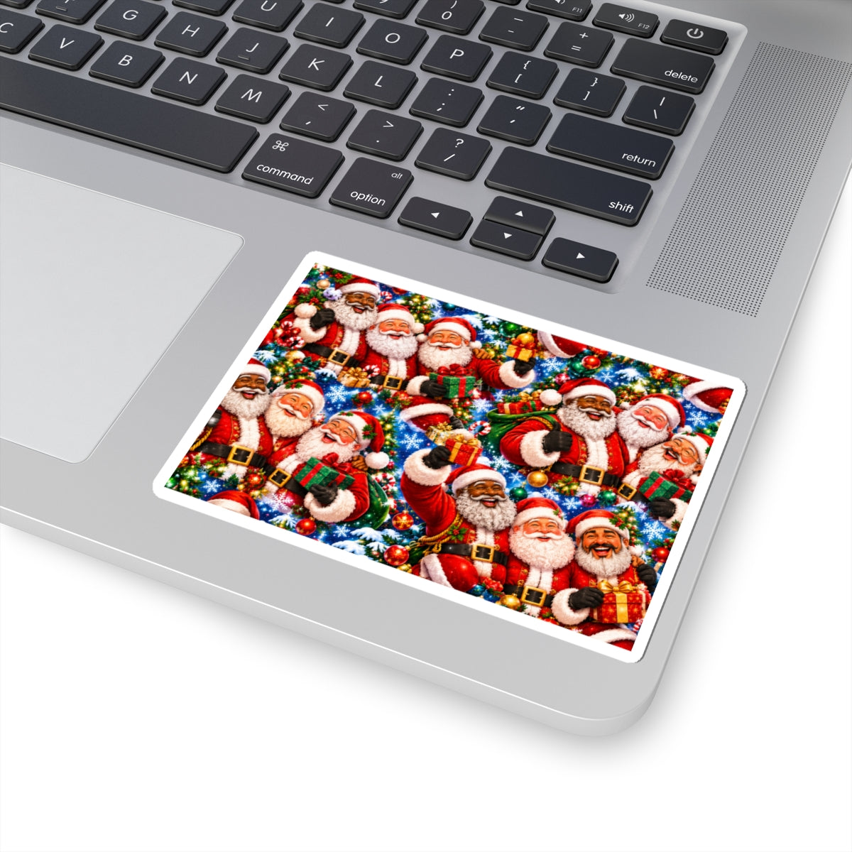 Festive Santa Claus Christmas Kiss-Cut Sticker