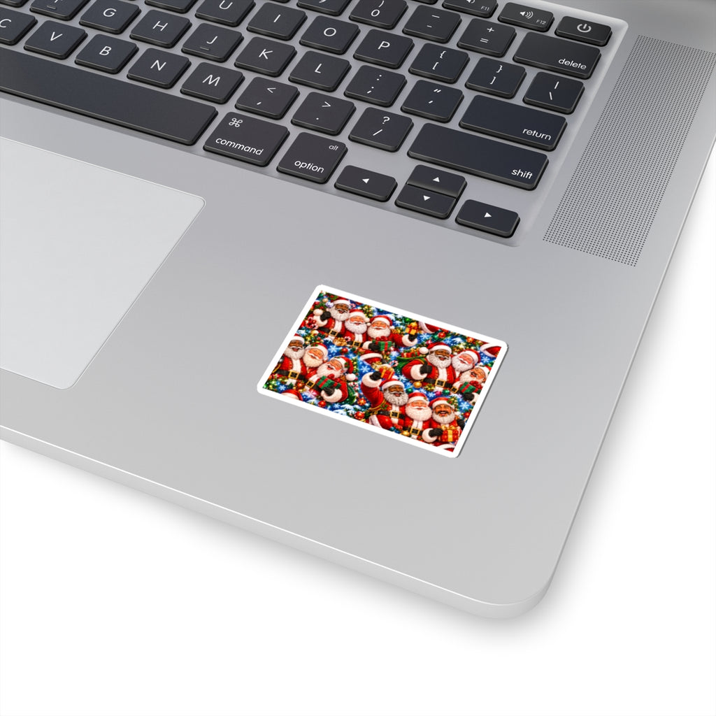 Festive Santa Claus Christmas Kiss-Cut Sticker