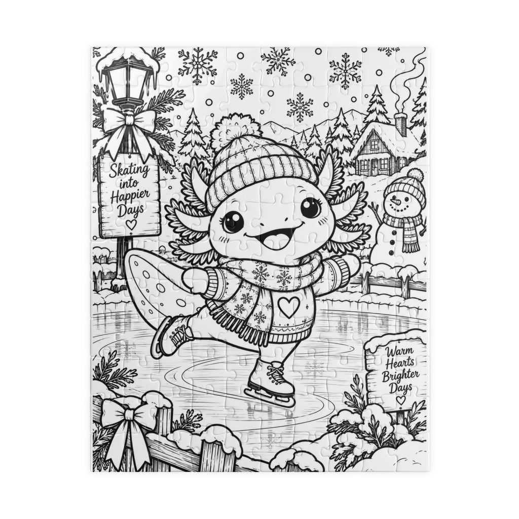 Winter Skating Axolotl Holiday Puzzle