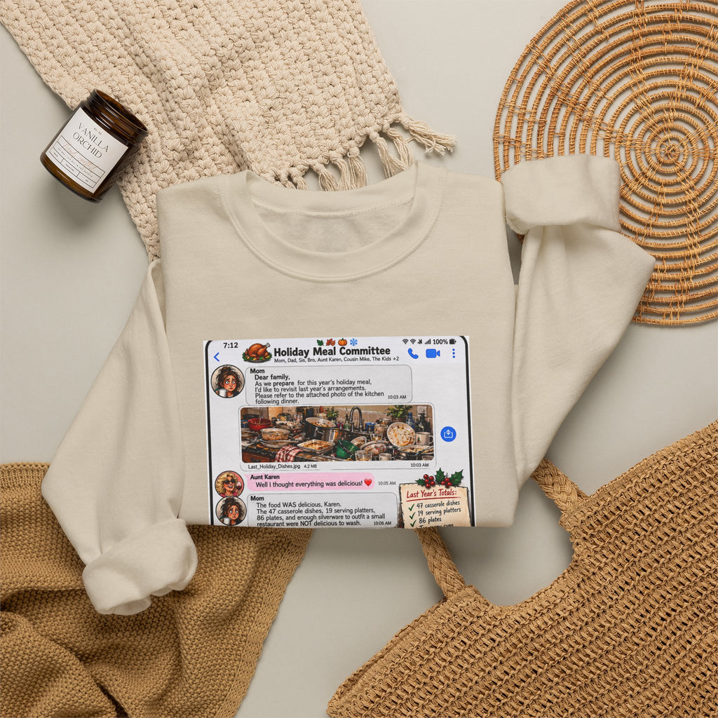 Holiday Meal Recipe Crewneck Sweatshirt