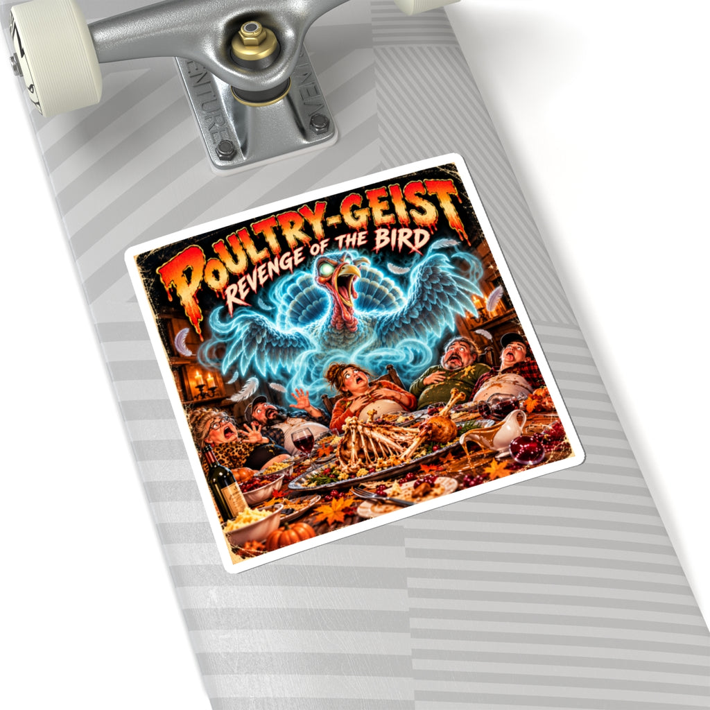 Poultry-Geist: Revenge of the Bird Thanksgiving Movie Poster Sticker