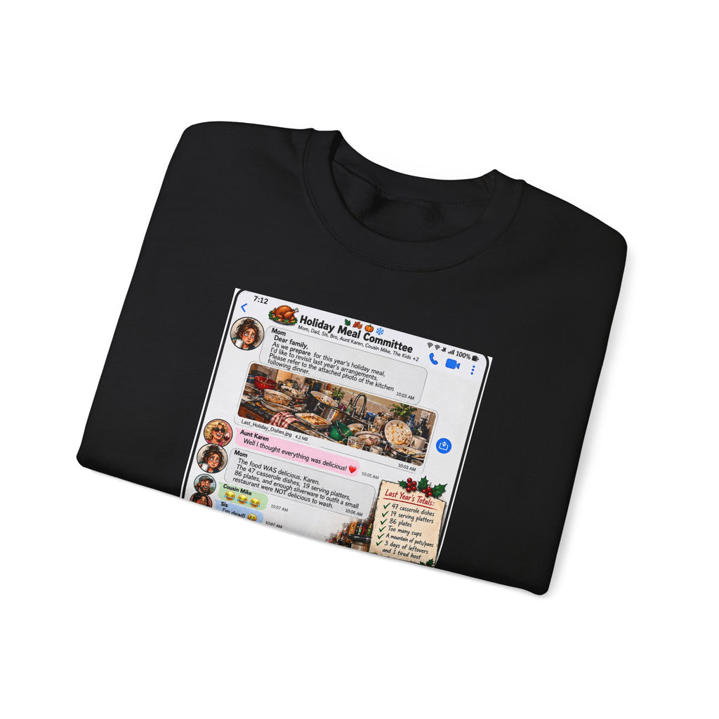 Holiday Meal Recipe Crewneck Sweatshirt