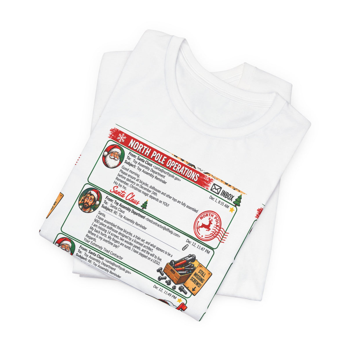 Santa’s Workshop Email Chain Graphic Tee