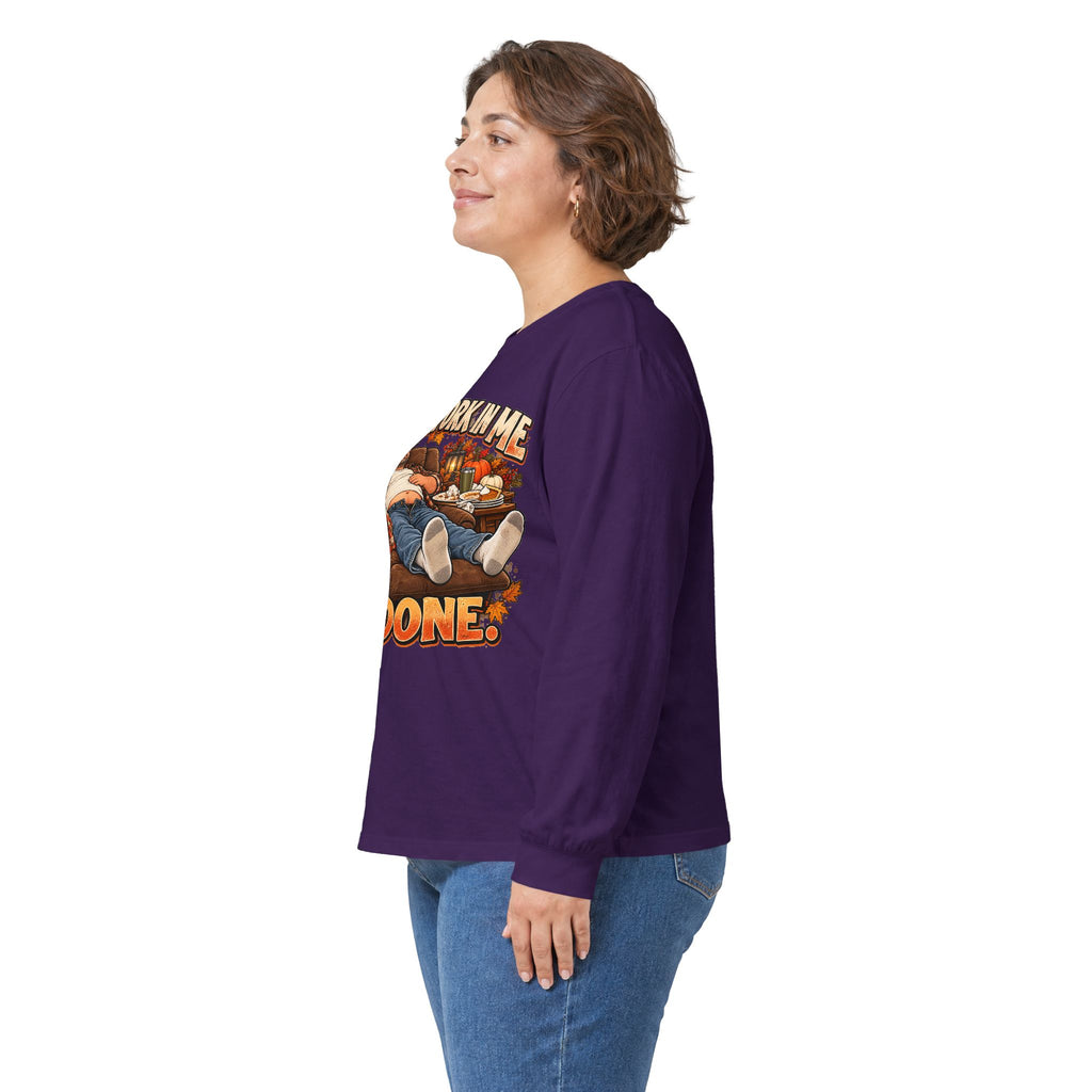 Stick a Fork in Me I’m Done Funny Foodie Long Sleeve Tee
