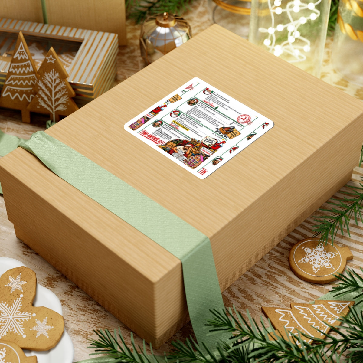 Santa Claus Naughty or Nice Office Humor Kiss-Cut Stickers