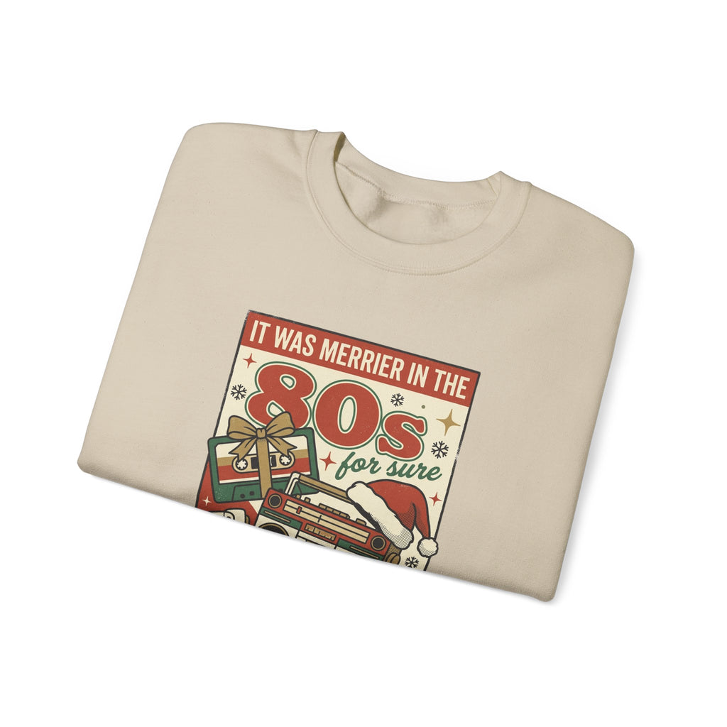 Retro Christmas 80s Boombox Sweatshirt | Vintage Holiday