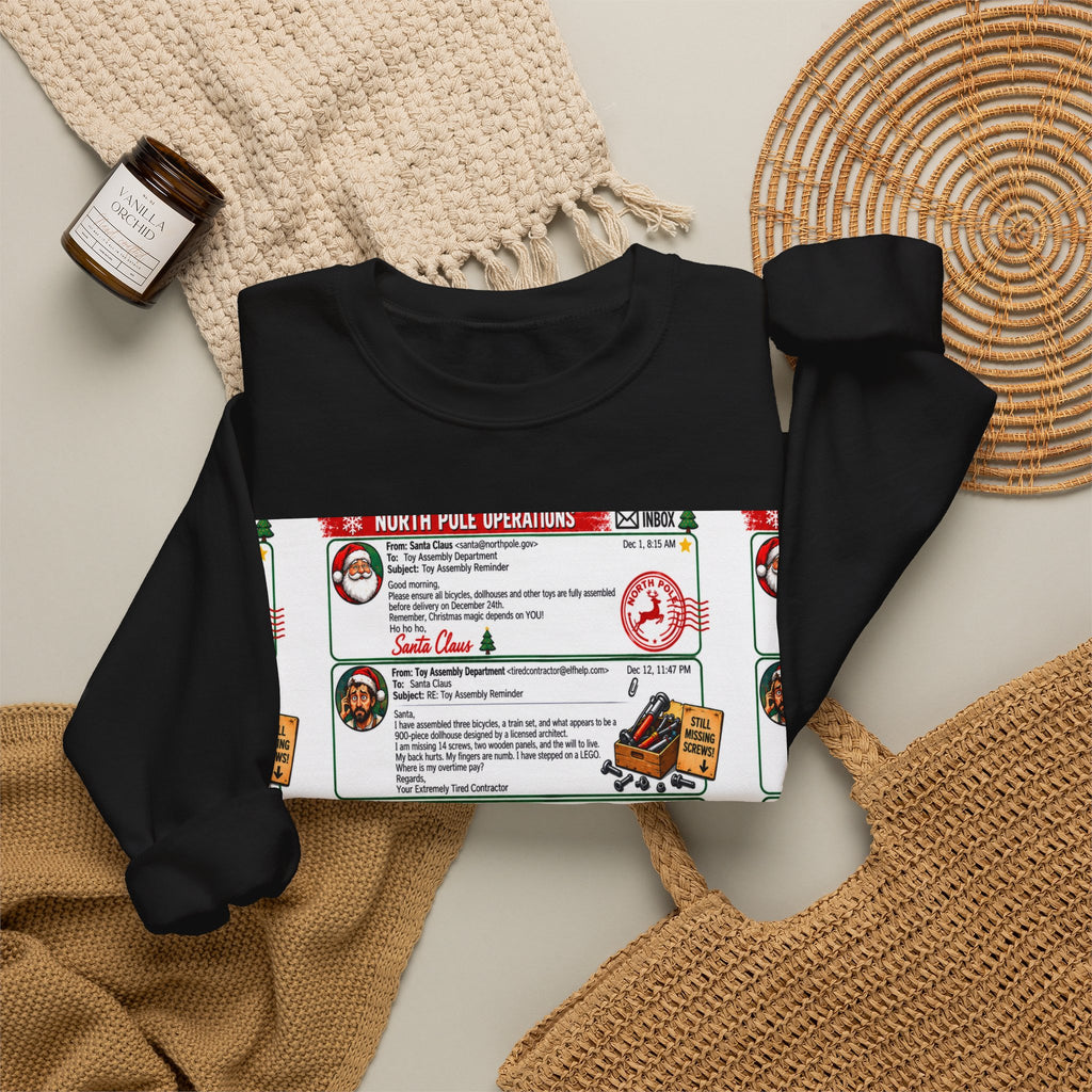 Santa’s Workshop Email Chain Crewneck Sweatshirt