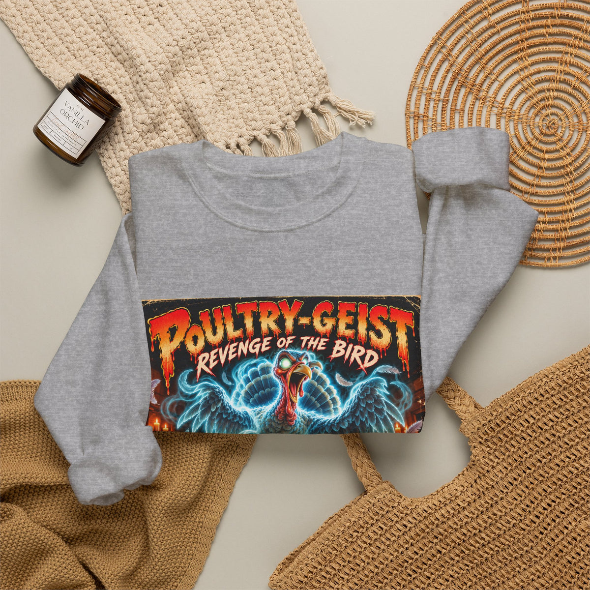 Poultry-Geist: Revenge of the Bird Thanksgiving Crewneck Sweatshirt